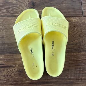 Birkenstock Unisex Yellow EVA Sandals Slides size 42 or Women’s 10.5/11